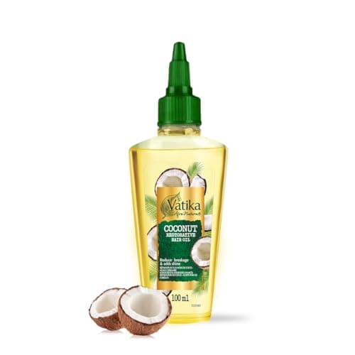 Image of Vatika Afro Naturals Coconut Restorative Hair Oil - 100ml | Provides Strength & Nourishment | Boost Hair Health & Control Frizz