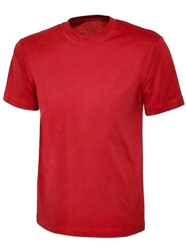 Image of BRAND KRUZE Womens T-Shirt Casual Cotton Regular Fit Plain Tee Crew Neck Top Short Sleeve T Shirt KZLTS141 Tshirt RED L