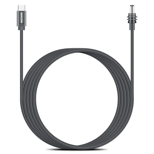 Image of Neewer 100W PD USB C to DC Power Cable Compatible with Starlink Mini, 10ft/3m 16AWG 20V Input Type C to DC Charging Cable for 100W+ Portable PD Charger Rainproof Waterproof, NC013