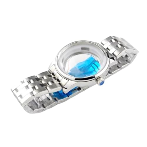 Image of ROUREOX Couple Watch Case Set 33mm 39.5mm Stainless Steel Bracelet Domed Mineral Glass Fit NH35 NH36 Movement Modding Parts for Seiko Presage “Cocktail Time”-1 33/39.5MM
