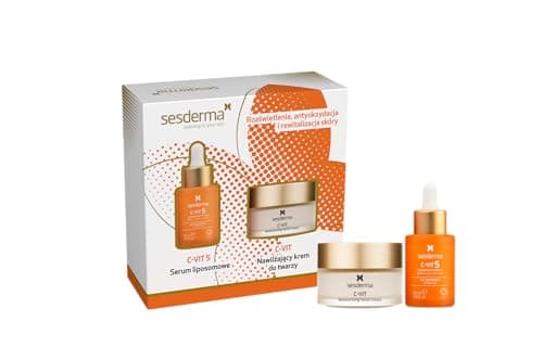 Image of Sesderma C-VIT Gift Set - Liposomal Serum 30 ml + Moisturising Cream 50 ml - With 5 Shapes Vitamin C for Radiant, Smooth & Hydrated Skin - Anti-Ageing & Antioxidant