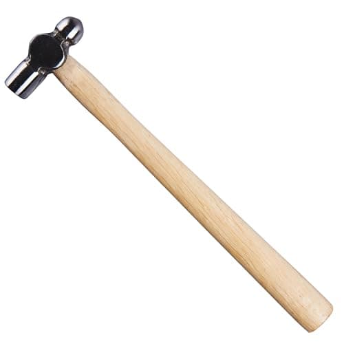 Image of Amtech - Ball Pein Hammer, Hardened and Polished Head, Traditional Wooden Handle, Lightweight for Precision Metalwork and Jewellery (4oz / 115g)