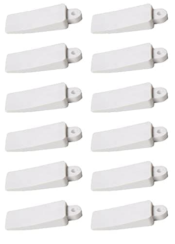 Image of fiXte Soft Rubber Window Door Table Furniture Wedges Stop Stopper Stay Jam Lock in White (Pack of 12)