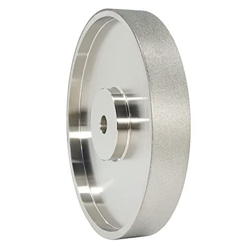 Image of AHRYLXY 6" CBN Grinding Wheel, 1" Wide x 1/2" Arbor, Grit 320, for Sharpening High Speed Steel Tools, Diamond Grinding Wheel