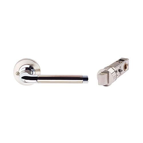 Image of Satin Nickel/Polished Chrome Argo Privacy Set 57mm Latch - Door Hardware