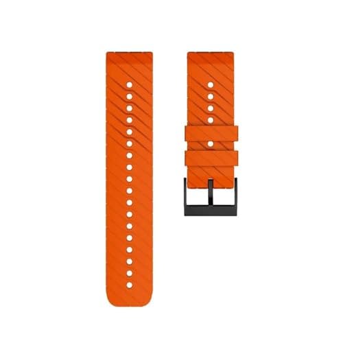 Image of ERAKAFZTTK 24mm Silicone Watch Strap Fit For SUUNTO 9 Baro Bands Sport Repalcement Watchband Fit For SUUNTO Spartan Smartwatches Belt(Orange)