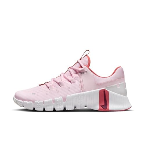 Image of NIKE Free Metcon 5 Women's Workout Shoe DV3950, Pink Foam Dark Team Red Adobe, 7 UK