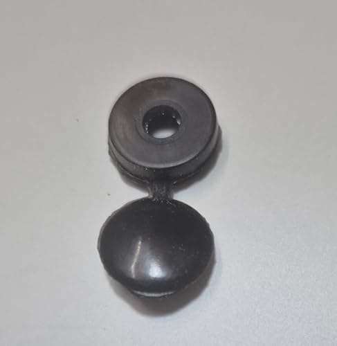 Image of Hinged screw cover caps. Discreet cap to hide fixings in furniture. Pack of 100. Suitable for 6-8mm screws (Black)