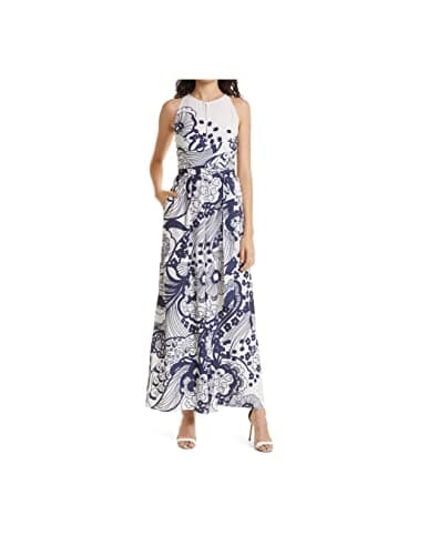 Image of Ted Baker Analena Halterneck Wrap Jumpsuit Size 2 (US 6), Ivory, 10