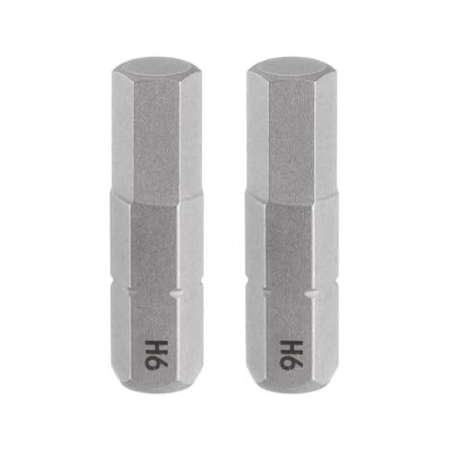 Image of sourcing map 2pcs H6.0 Hex Screwdriver Bit 1/4" Hex Shank 25mm/1" Length Magnetic Hexagon Head S2 Steel Screw Driver Bit
