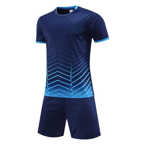 Image of Qoibraze Kids Football Training Shirts (UK, Age, 11 Years, 12 Years, Regular) Blue