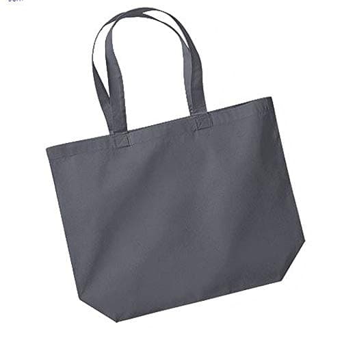 Image of Westford Mill Maxi Tote Shopper Bag - Reusable and Sustainable - Graphite Grey