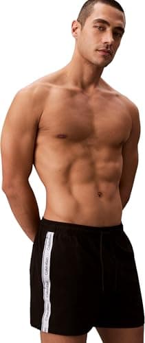Image of Calvin Klein Men Short Drawstring LV00N61039 Swim Bottoms, Black (Black), M