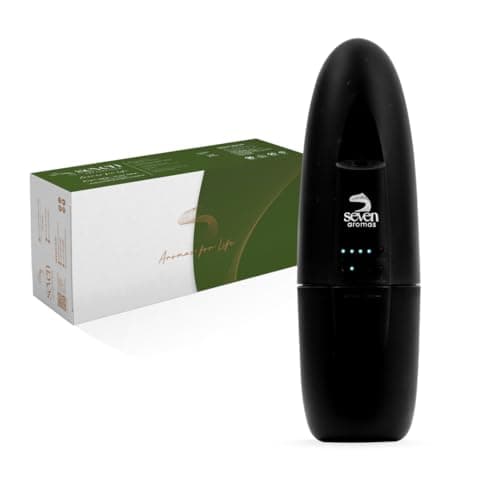 Image of SEVEN AROMAS Plug in Waterless Diffuser SV703 B - Up to 500 Sq. FT Coverage - Nanotechnology Plug in Oil Diffuser for Essential Oils -for Home and Office - Wall Silent & Waterless Oil Diffuser (Black)