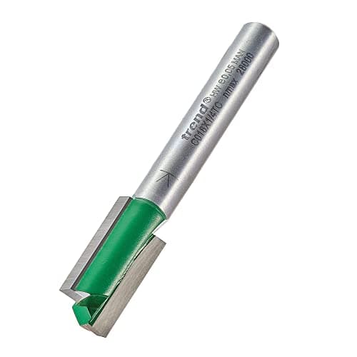 Image of Trend CraftPro Straight Two Flute Router Cutter Bit, 1/4 Inch Shank, 10mm Cut Diameter & 19.1mm Cut Length, Tungsten Carbide Tipped, C016X1/4TC