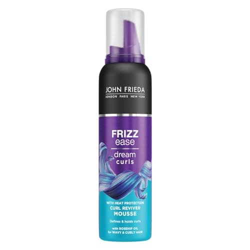Image of John Frieda Frizz Ease Dream Curls Reviver With Heat Protection, Mousse, 200 ml (Pack Of 1)
