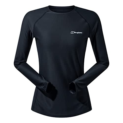 Image of Berghaus Women's 24/7 Long Sleeve Crew Tech Baselayer T-Shirt, Black, 10