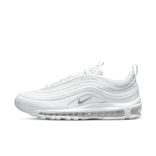 Image of NIKE Men's Nike Air Max 97 Running Shoes, White Wolf Grey Black, 4.5 UK
