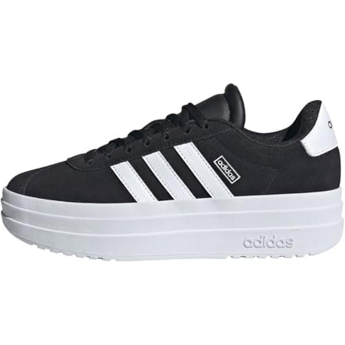 Image of adidas Unisex Kids VL Court Bold Shoes Junior, Core Black/Cloud White/Cloud White, 5 UK