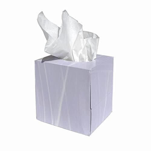 Image of CLOUDSOFT Professional Facial Cube Tissue 2 Ply Boxed Tissues, 24 Tissue Boxes x 70 White Facial Tissues (1,680 Sheets),Made in The UK and distributed by Vinn Dunn Ltd. in Kent.