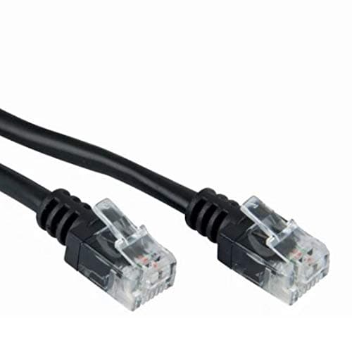 Image of ASNQ 5m ADSL Ultra High-Speed Broadband Modem Cable (RJ11 to RJ11) Telephone Extension Internet Wire Network Black (Available in 3m, 5m, 10m, 15m, 20m)
