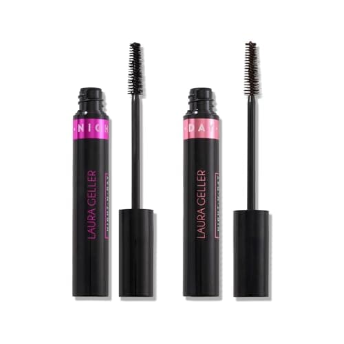 Image of LAURA GELLER NEW YORK Night-N-Day Magnifying Mascara Kit, Holiday ’25 – Black & Brown Duo for Length, Lift & Definition – Buildable, Clump-Free Formula for Natural Day Looks & Bold Night Glam