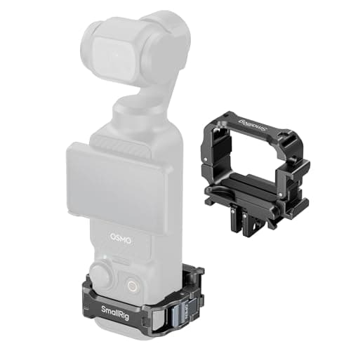 Image of SMALLRIG Expansion Cage for DJI Osmo Pocket 3, Reversible Mounting Adapter with 1/4"-20, Cold Shoe & 2-prong Mount, Full-Access Design, Fits Original Case - 5607