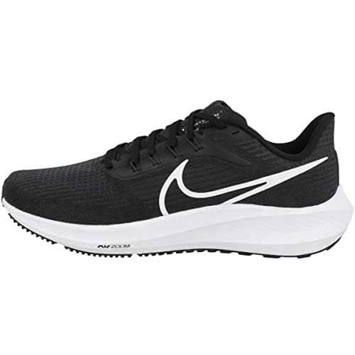 Image of NIKE Men's Air Zoom Pegasus 39 Sneaker, Black White Dk Smoke Grey, 10 UK