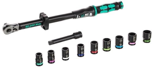 Image of Wera Click-Torque C 3 Set 2 with Impaktor Sockets, 40-200 Nm, 11pc - 05075681001