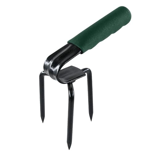 Image of Faithfull Essentials Mini-Prong Hand Cultivator, Carbon Steel Garden Claw for Breaking Up Soil in Pots, Flower Beds & Vegetable Patches