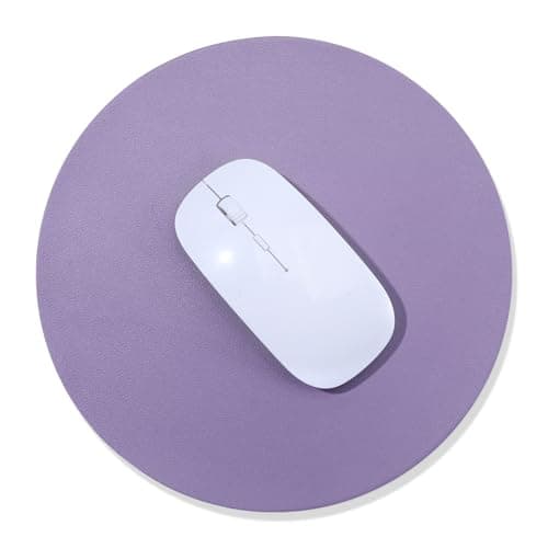 Image of Shimmeroo Small Mouse Mat,22x22CM Round Portable Mouse Pad Non-Slip Purple Mousepads for Office Desk,Laptop,Gaming