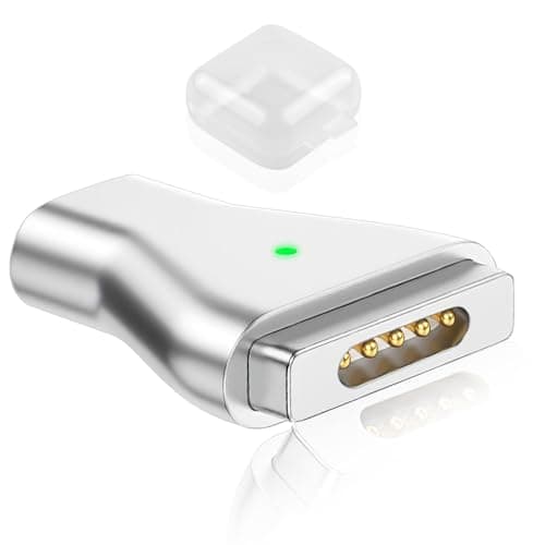 Image of USB C to Magnetic Adapter for Macbook Air Pro 2013-2015, Type-C Magnetic Adapter Converter T-Head Straight for Magsafe 2, PD 100w Power Fast Charging, Requires with Fast Charging Adapter to Use