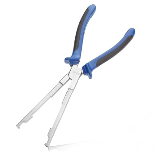 Image of LEONTOOL Straight Jaw Glow Plug Pliers 9-Inch Removal Tool with TPR Handle Socket Pliers Connector Remover Auto Repair Tool for Diesel Engines
