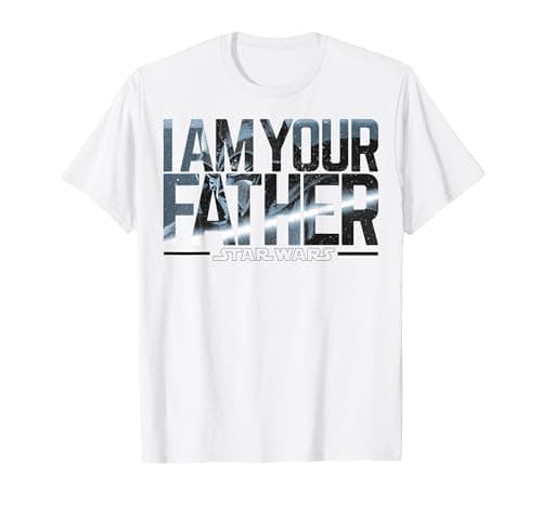 Image of Star Wars Darth Vader I Am Your Father Portrait Fill Text T-Shirt