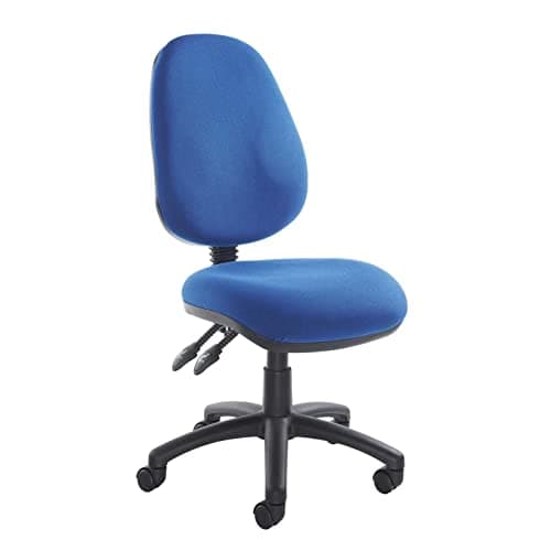 Image of Fabric Operator seating - 2 Lever Operator Chair without Arms - Blue (V100-00-B) H995xW1125xD490