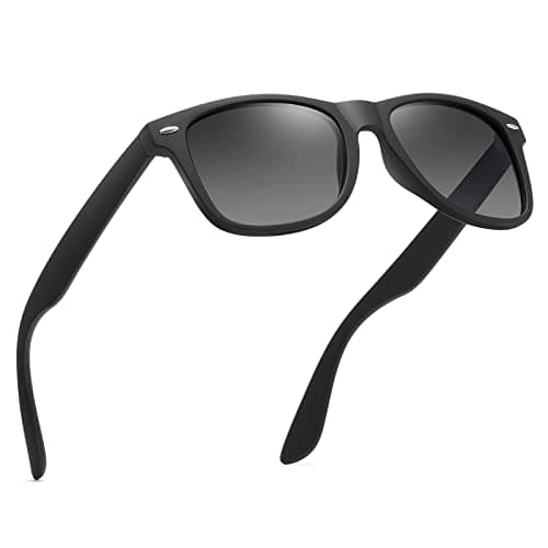 Image of wearPro Polarised-Sunglasses-Mens-Womens-UV400-Protection Rectangular Sunglasses Retro Black Sun Glasses Unisex Classic Ultralight Shades For Cycling Driving Fishing-Grey