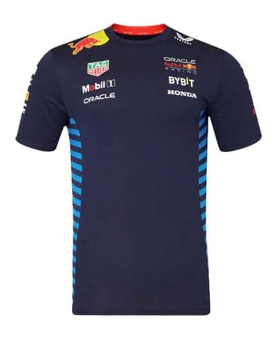 Image of Red Bull Racing Formula One Team - Official 2024 Formula 1 Merchandise - Replica Team Set Up Short Sleeve T-Shirt - Night Sky - Unisex (UK, Alpha, XXL, Regular, Regular, Night Sky)