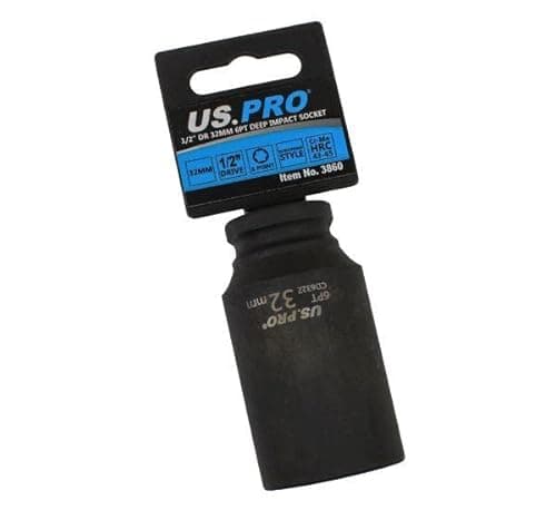 Image of US PRO Tools 32mm 1/2" DR 6PT Deep Impact Socket 78mm Long 3860