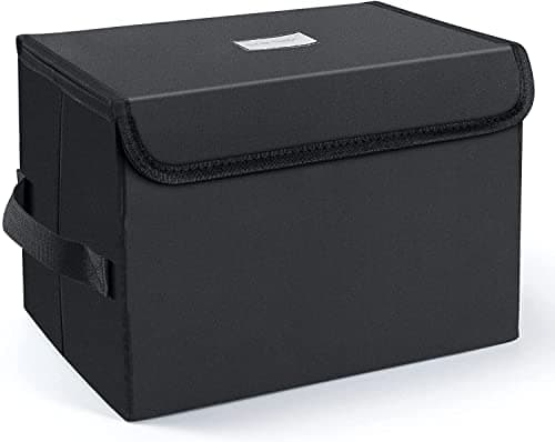 Image of UENTIP 7-inch Vinyl Record Storage Box,Stackable & Collapsible Records Crate Holds up to 60 records,Pack of 1-11x 7.6x 7.6Inch LP record storage - Black