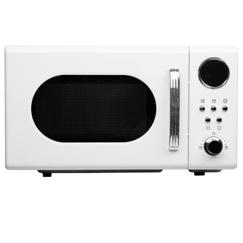 Image of SIA FRM20WH 20L Retro Microwave, White, 700W, Digital Timer, 2 Years Parts and Labour Guarantee