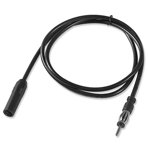 Image of AEDIKO Car Radio Antenna Extension Cable 3ft 1M DIN Plug Connector Male to Female FM AM Radio Coaxial Extension Cable for Vehicle Truck Stereo CD Media Player
