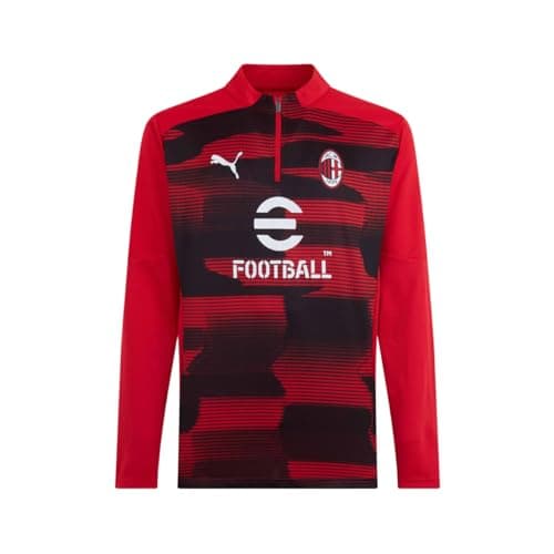 Image of Puma Mens AC Milan Pre Match Drill Top 2024 2025 Adults Red M