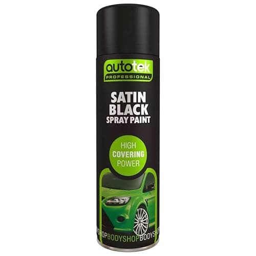 Image of Autotek Professional High Covering Power Spray Paint, Satin Black, 500 ml
