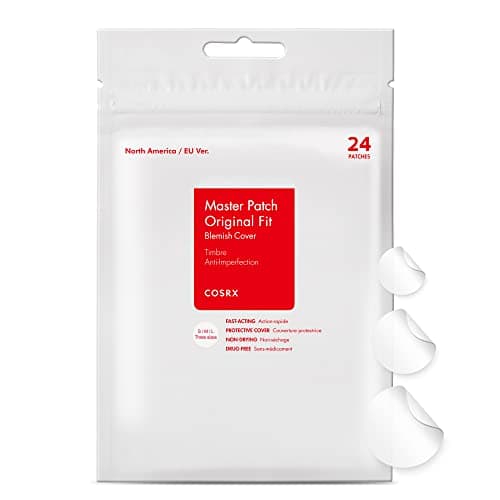 Image of COSRX Master Patch Original Fit (24 counts) Absorbing Pimple Patches, Hydrocolloid Spot Treatment, Blemish Cover, Spot Stickers, 3 Sizes