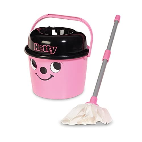 Image of Casdon Hetty Mop & Bucket | Branded Toy Cleaning Set For Children Aged 3+ | Features Hetty's Cute Face For Lots Of Cleaning Fun!
