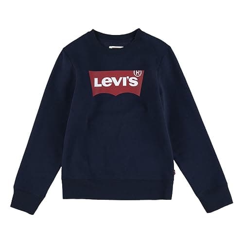 Image of Levi's Kids Batwing Crewneck Sweatshirt Baby Boys, Dress Blues, 3 Years