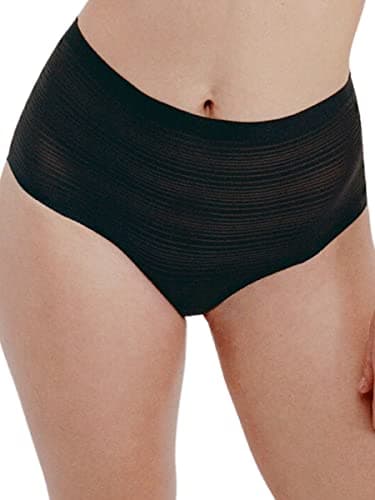 Image of Chantelle SoftStretch Stripes High Waist Brief Black Black One Size