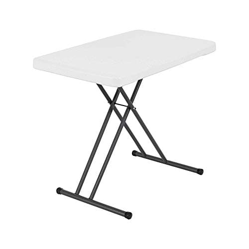 Image of LIFETIME 28241 30-Inch Adjustable Height Personal Table, White Granite, 30 Inch