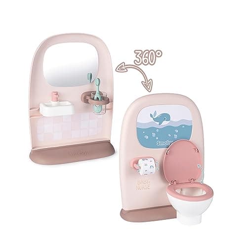 Image of Jouet pour enfant - Smoby - Baby Nurse - Lavabo et toilettes - Effet carrelage - Accessoires inclus