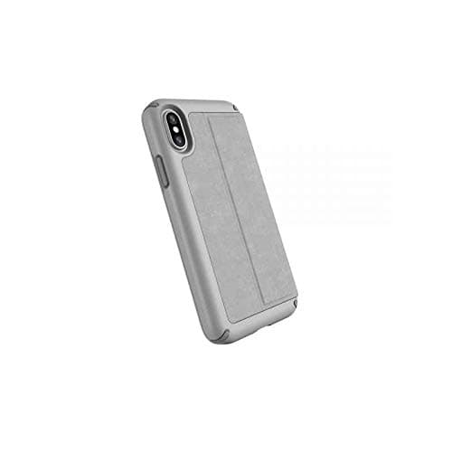 Image of Speck iPhone XS/X Case, Folio Wallet Flip Slim Protective Presidio Cover Case with Hidden Card Slots and Built-In Stand - Grey